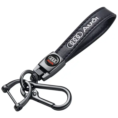 가죽 자동차 키 체인 링, 아우디 S라인 RS A4 B7 B9 A3 8P B8 B6 8V 8L A6 C7 C6 C5 A5 Q2 Q3 Q5 스타일링 액세서리
