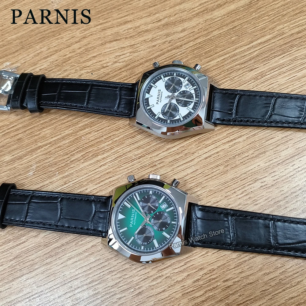 Parnis 40mm Men\'s Automatic Mechanical Watch Sapphire Crystal Stainless Steel Case