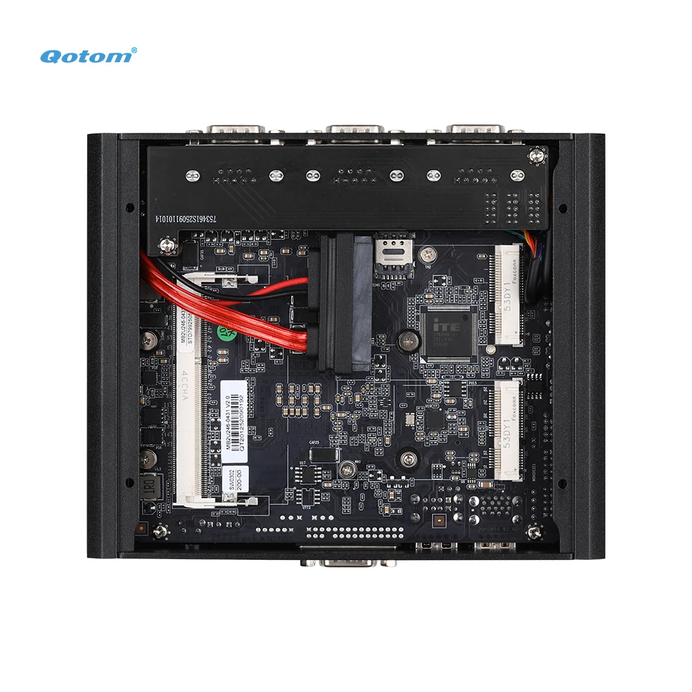 Qotom Mini PC 4th/5th Gen Intel Celeron Core I3 I5 I7 Processors Onboard 4x RS232, 2x LAN, 2x HD, Fanless Industrial Computer
