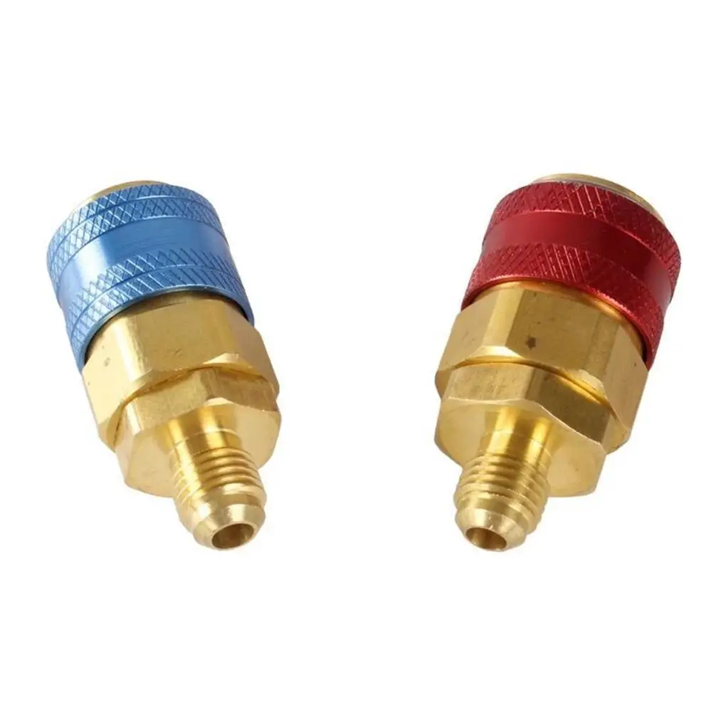 

1Pair Air Conditioning Refrigerant R134A Car Quick Coupler Connector H L Freon AC Manifold Gauge Connector