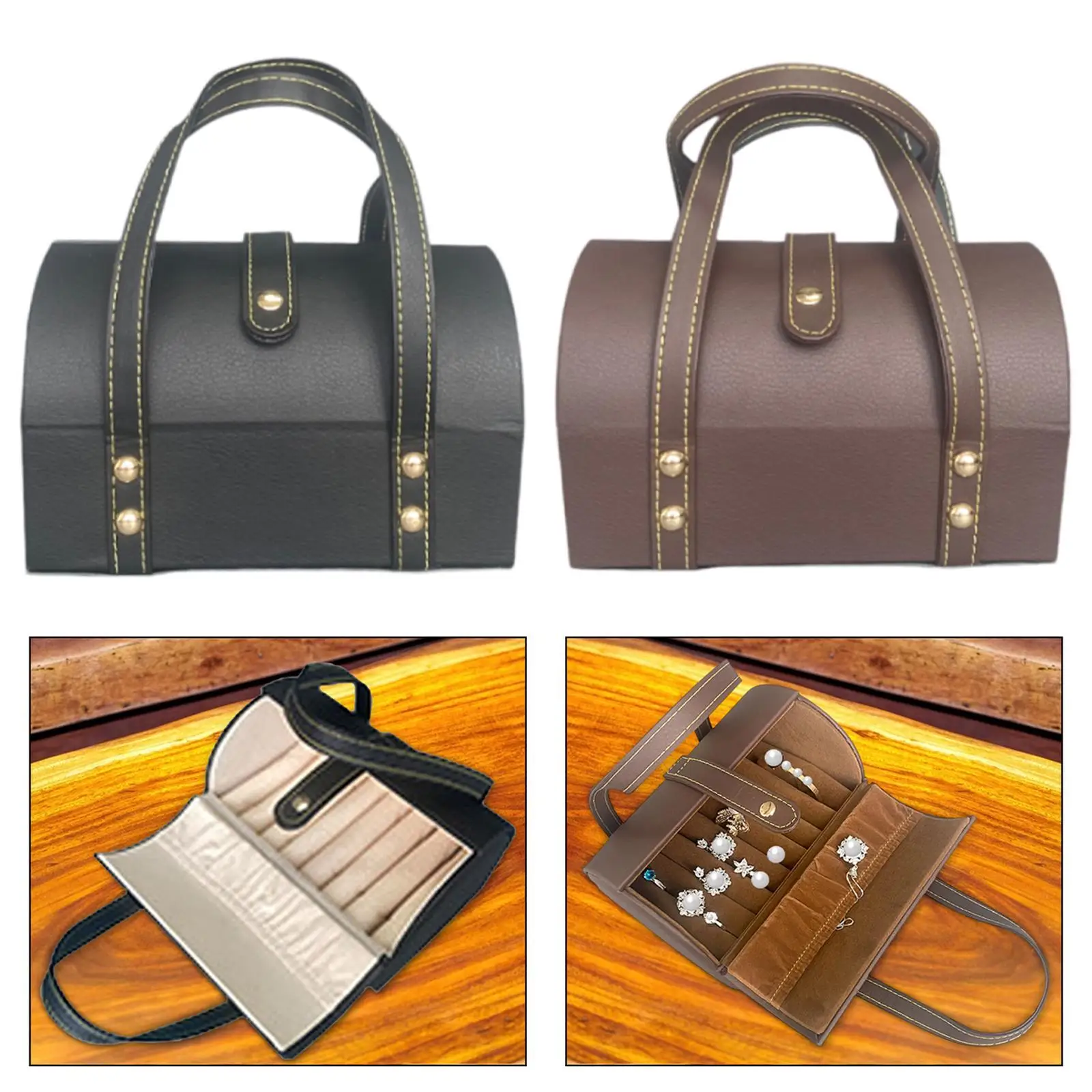 

7 Slots Bangle Box Bracelet Holder PU Portable Velvet Lining Jewelry Organizer Storage Case for Anniversary Retail Stores