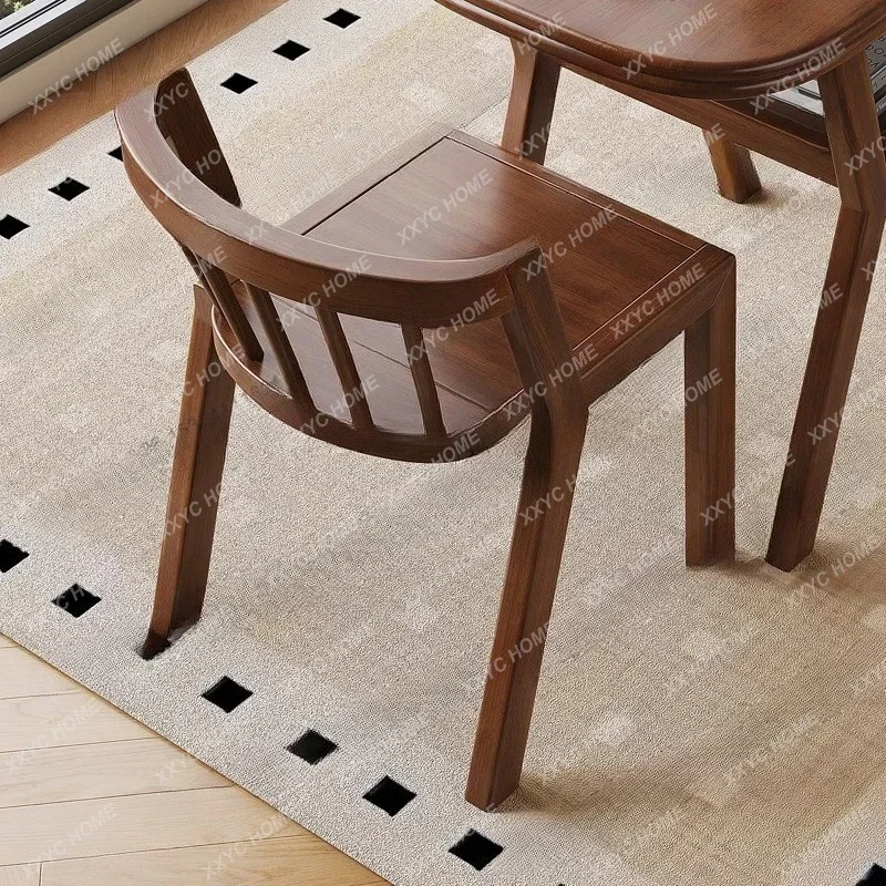 LBalcony three-piece tea table solid wood tea table leisure one table and two chairs combination