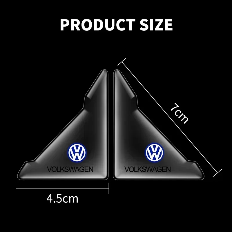 2pcs Car Door Corner Transparent Protective Stickers for Volkswagen VW GTl R Golf 7 Rline Polo Tiguan Passat Jetta Lavida