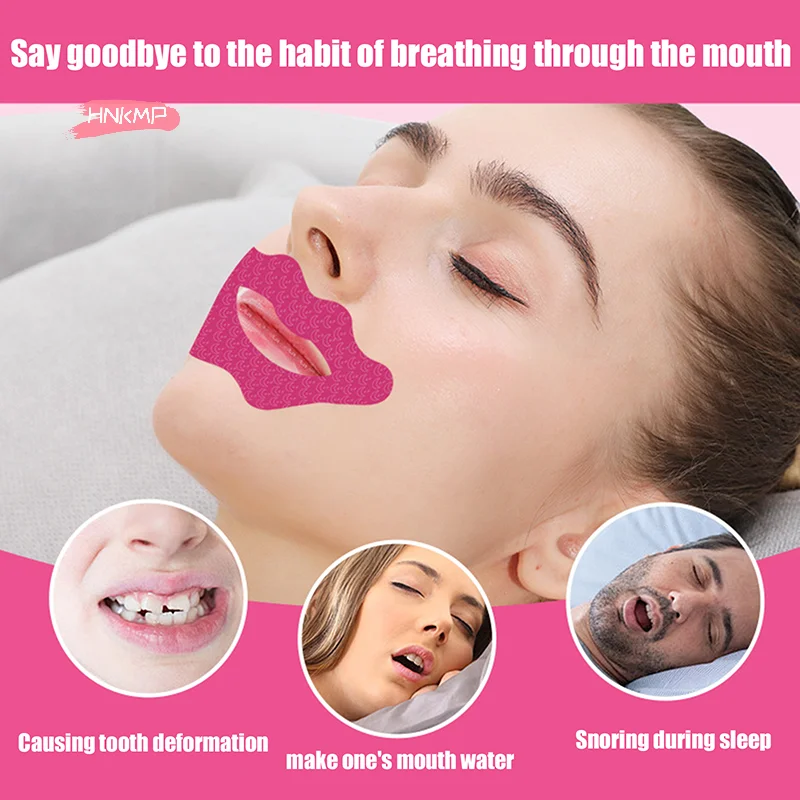 5/30/60Pcs Anti-Snoring Stickers for Children Adult Night Sleep Lip Nose Breathing Improving Patch Mouth Correction Sticker Tape