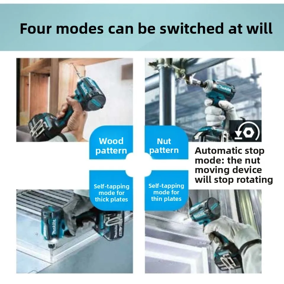 ماكيتا DTD171 18 فولت مفك تأثير بدون فرش - مفك براغي قابل لإعادة الشحن أدوات كهربائية لاسلكية (البطارية غير متضمنة) #6