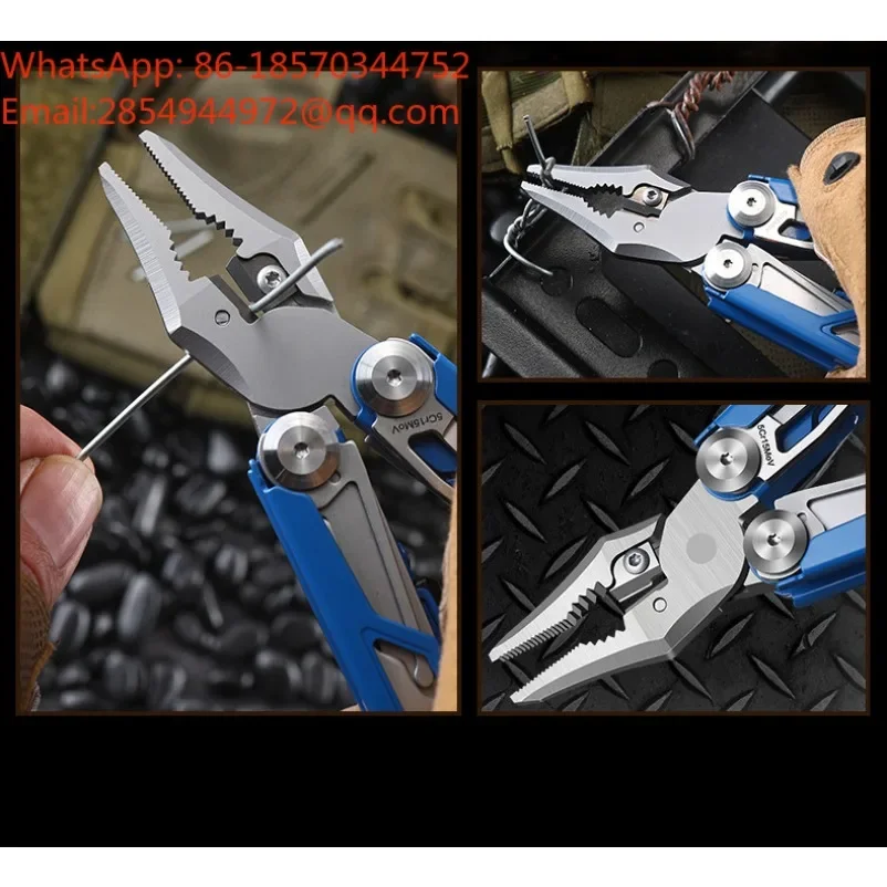 YY    Multi functional folding emergency tool, outdoor portable multi-purpose wilderness survival tool