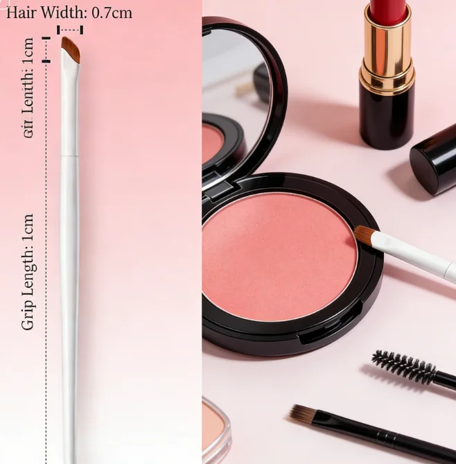 Pincel Delineador de Ojos Upgrade Blade, Ultrafino, de Ángulo Plano, para Cejas, para Aplicar Detalles Precisos Debajo de los Ojos