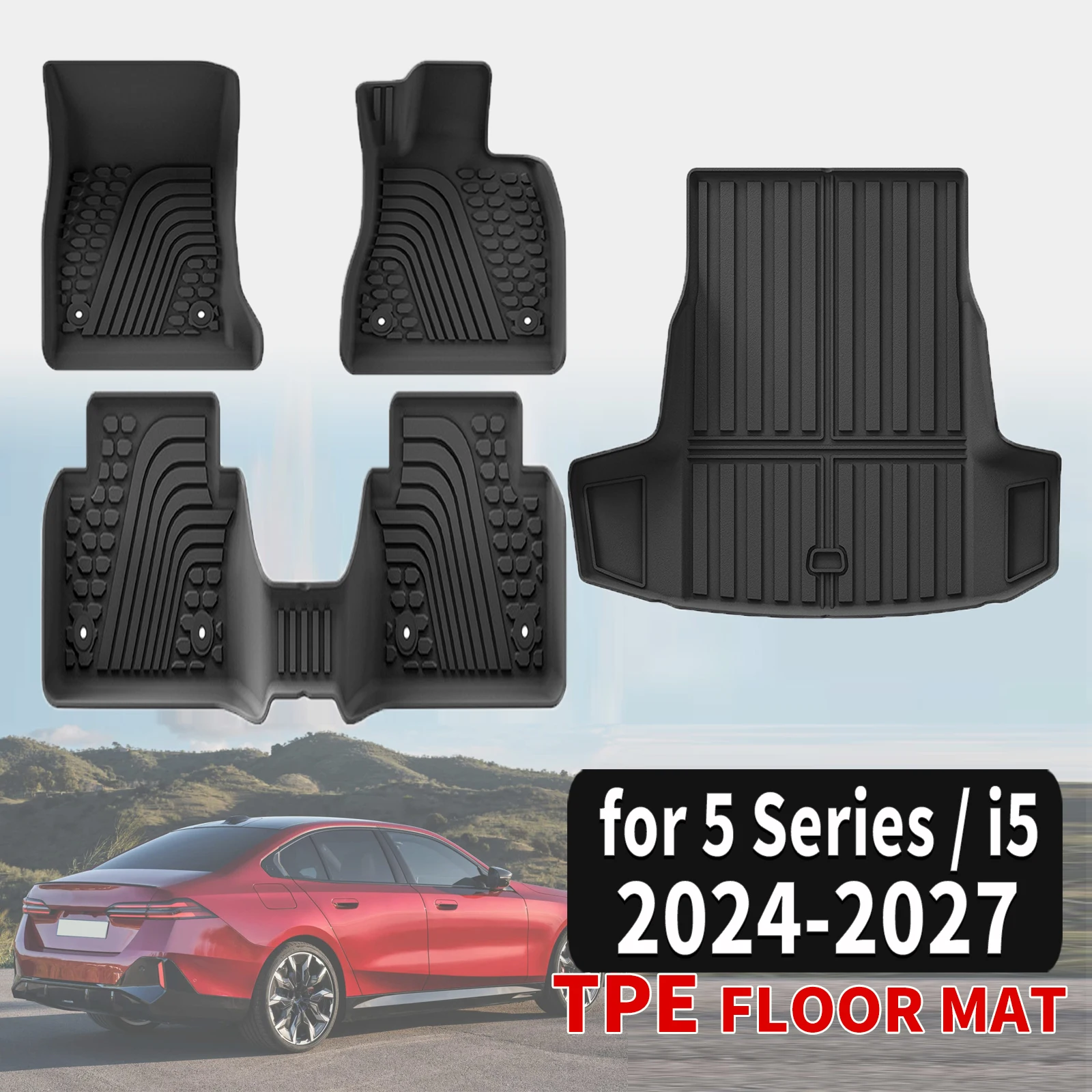

for BMW 5 Series i5 2024 2025-2027 G60 G68 Custom TPE Mats Full Set Eco-Friendly Waterproof All-Weather Floor Liners Accessories