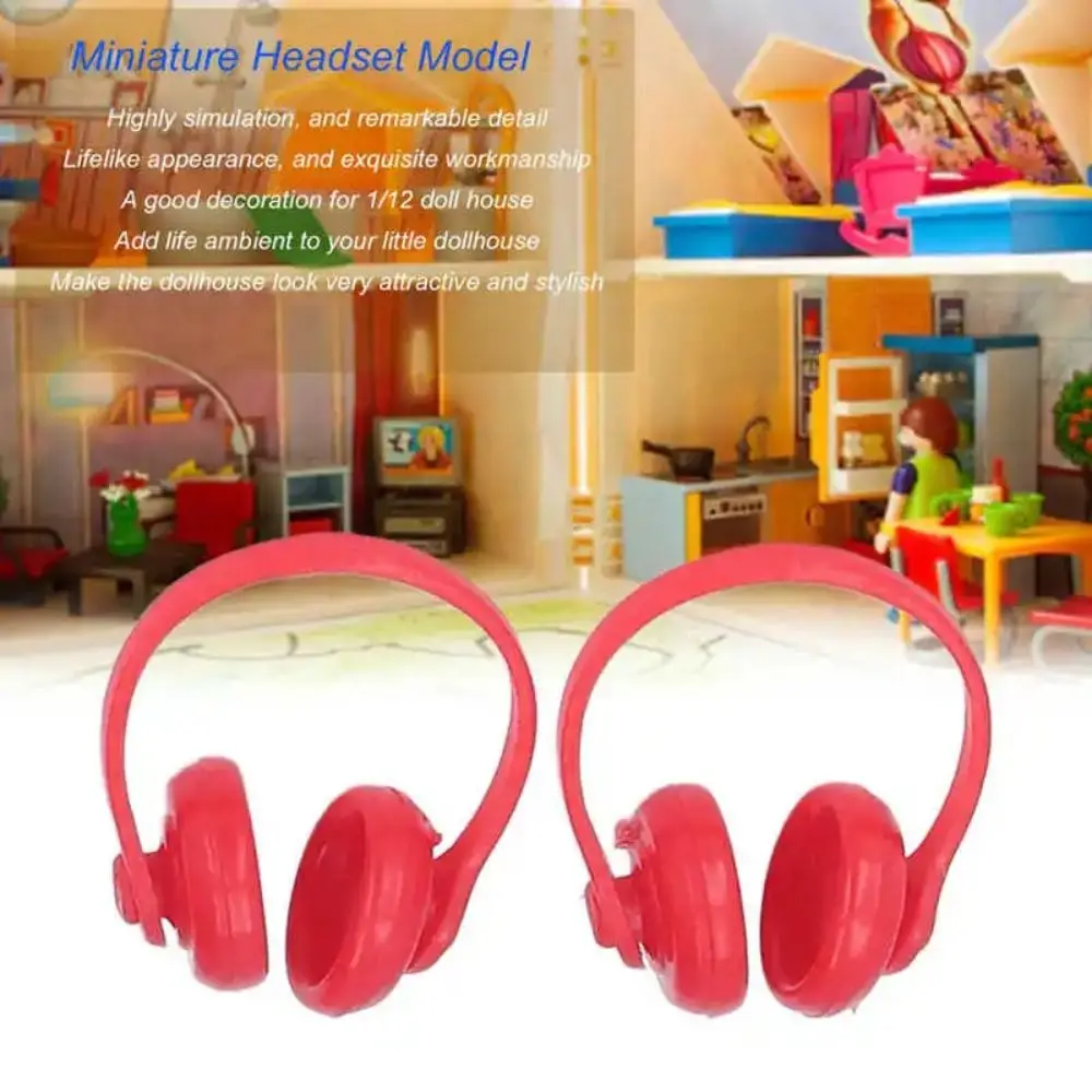 Dollhouse Headphone Model Doll Miniature Headset Model Remarkable Details for 1/12 Scale Doll House