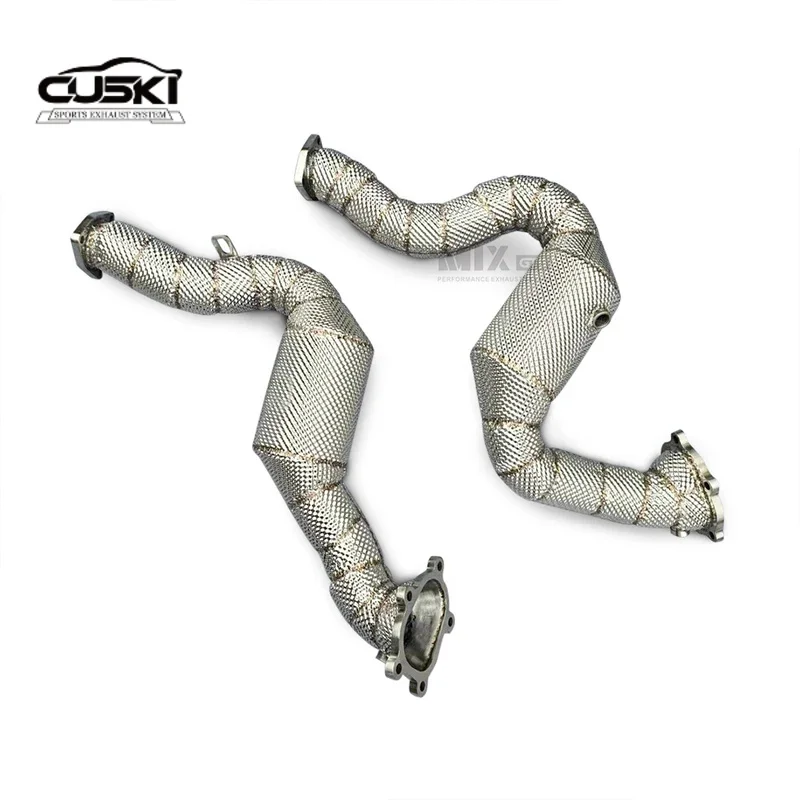 

Высокопроизводительные выхлопные компоненты, подходящие для Audi RS6 RS7 C7 4.0T 2013-2018 каталитическая водосточная труба с теплозащитным экраном