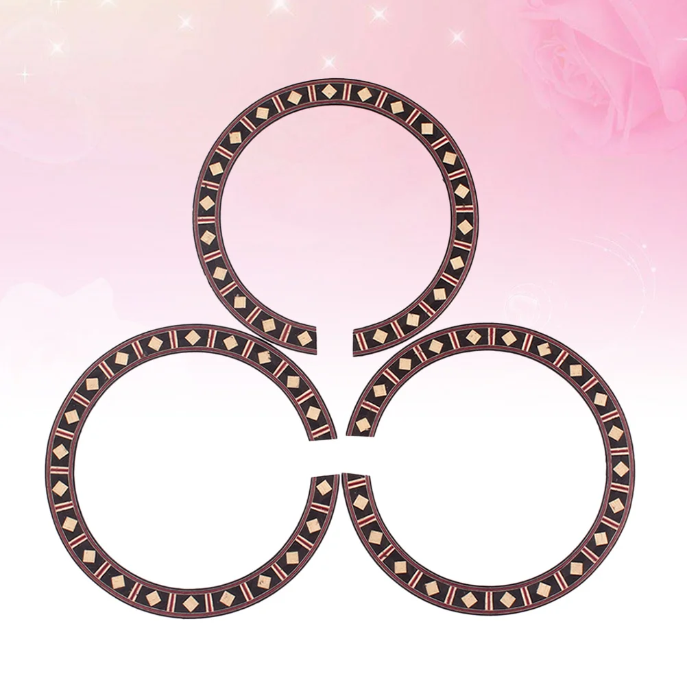 

3Pcs Rosewood Guitar Rosette Accessories Sturdy Durable Acoustic Classical Guitar Parts Wooden Sound Hole Soundhole Rosette