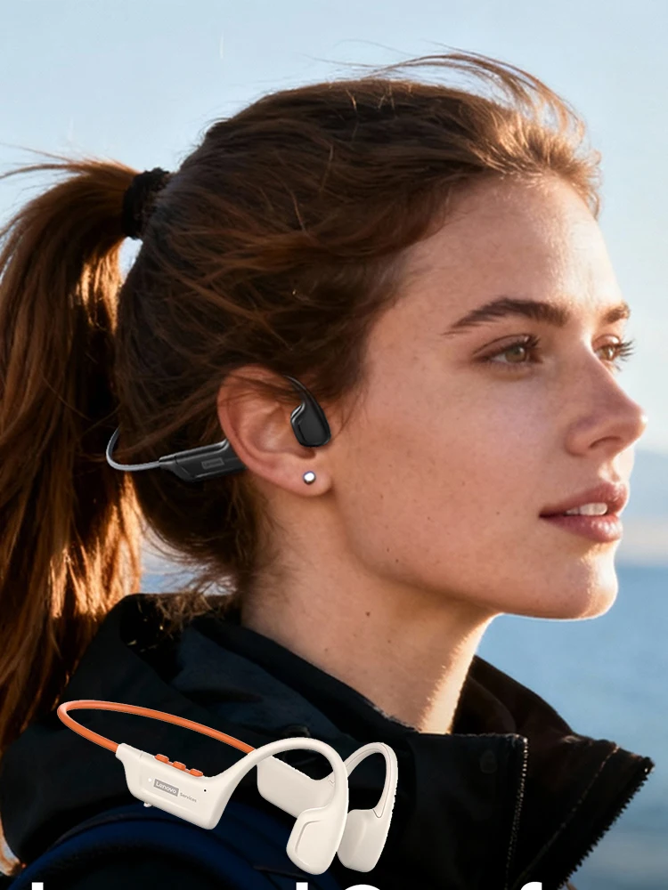 AliExpress Choice Lenovo S102 Wireless Bone Conduction IPX6 Waterproof Sports Headphones Cycling Fitness Earbuds Bluetooth V6.0 Earphones