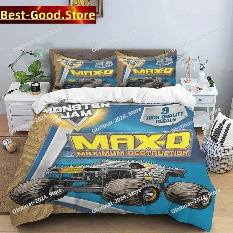 

3D Print Super Monster Truck Monster Jam Bedding Set Boys Girls Twin Queen King Size Duvet Cover Pillowcase Bed boys Adult