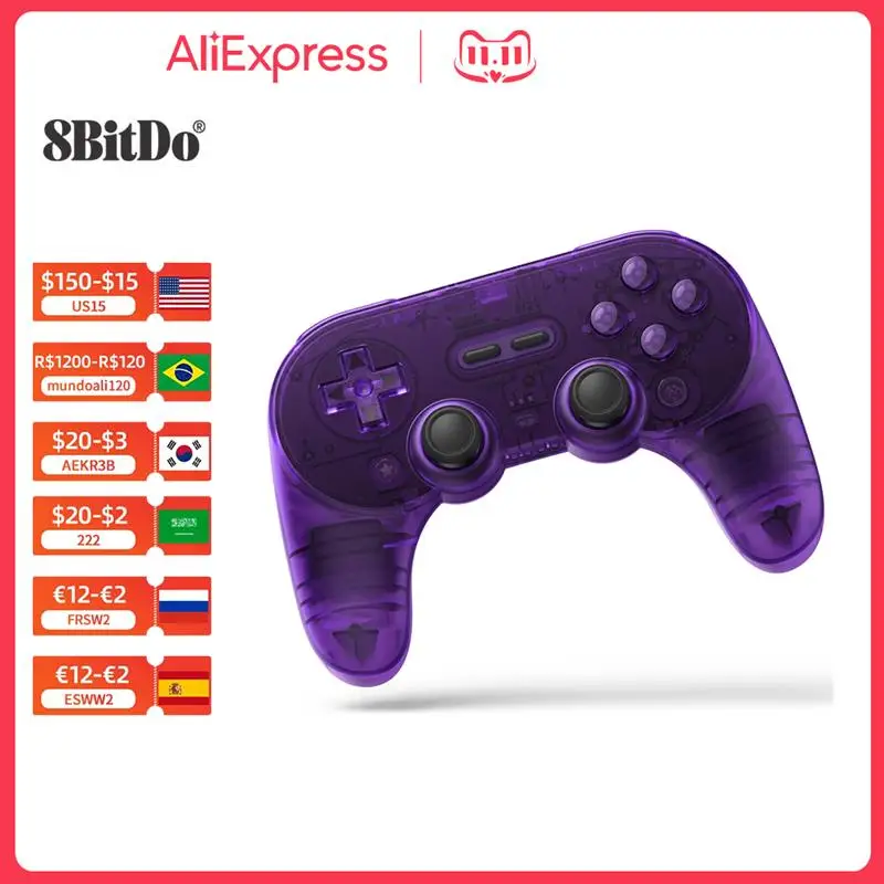 New 8Bitdo Pro 2 Special Edition Bluetooth Controller Wireless Joystick Gamepad for Switch PC macOS Android Steam Raspberry Pi