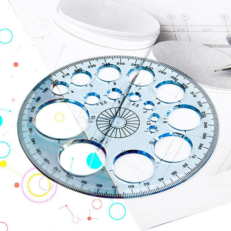 2X Multifunctional Geometric Ruler, Multifunctional Drawing Universal Ruler, Geometric Drawing Template Measuring Tool