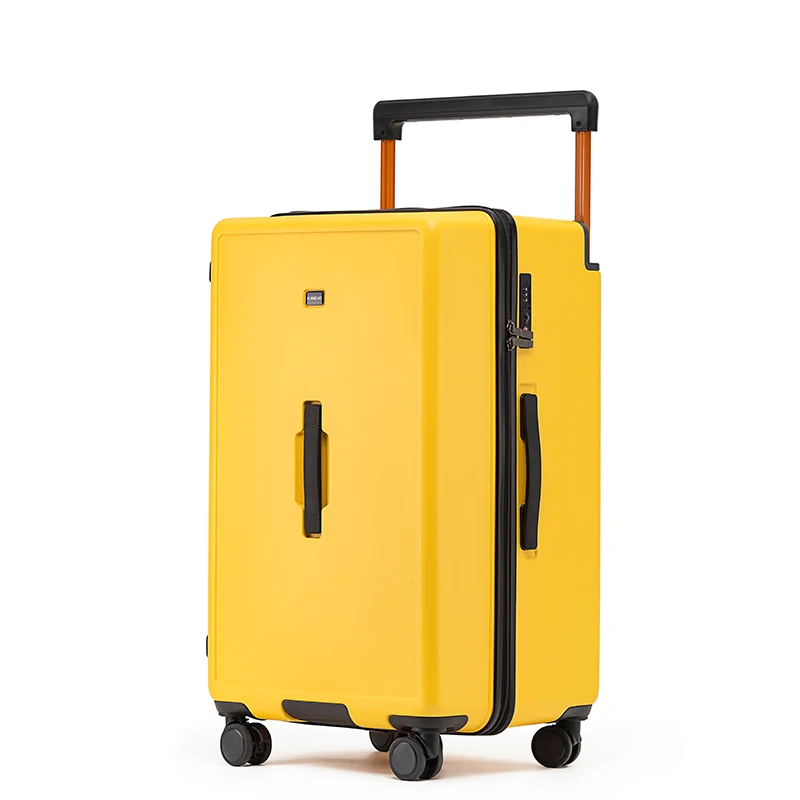 Wide handle suitcase ins popular 28/34 inch rolling luggage travel bag brake wheels large size luggage password trolley case