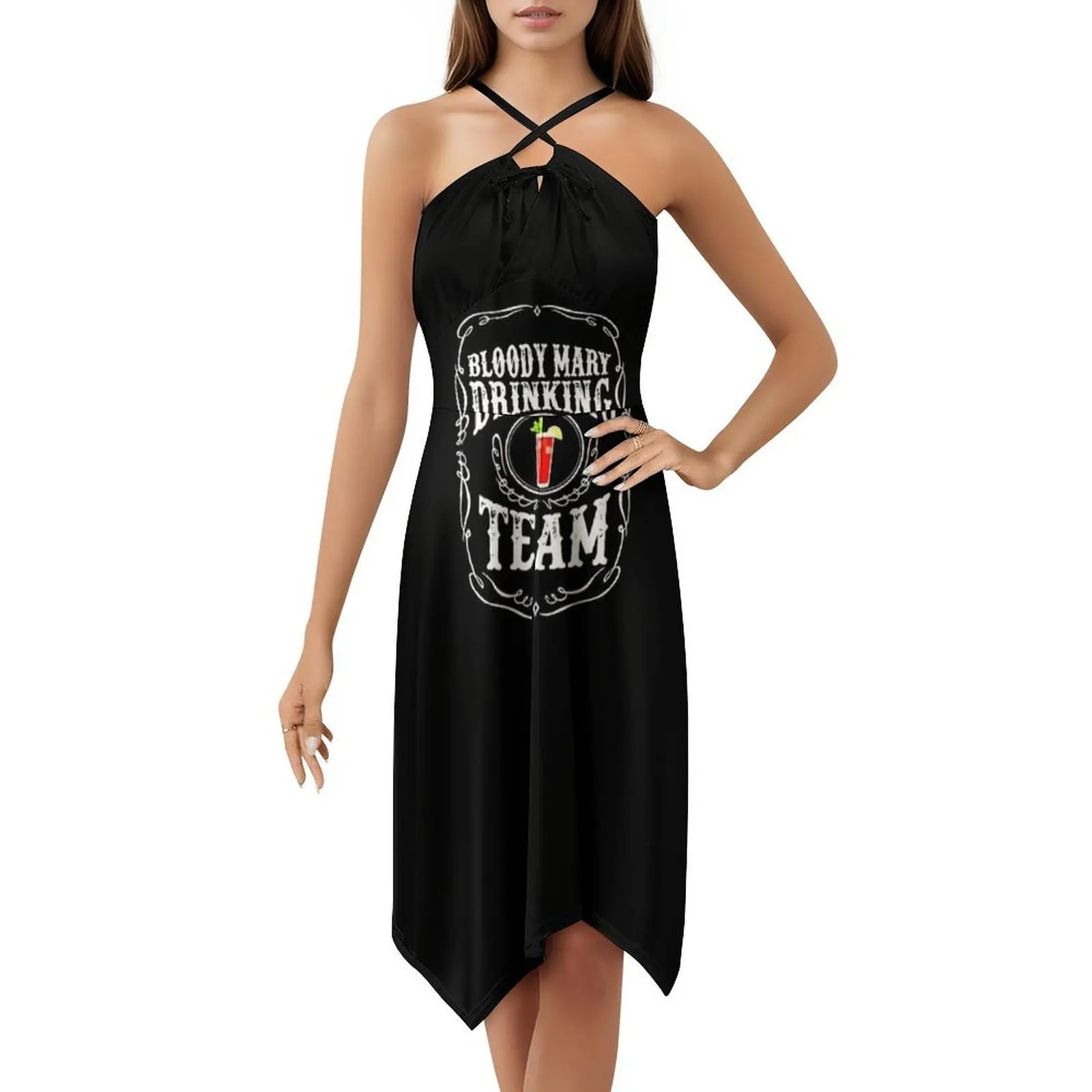 فستان قصير من Bloody Mary Drinking Team Preppy Style للنساء على شكل حرف a فضفاض مناسب فستان يوم غير رسمي ماري الدموية كيفية صنع دموي #5