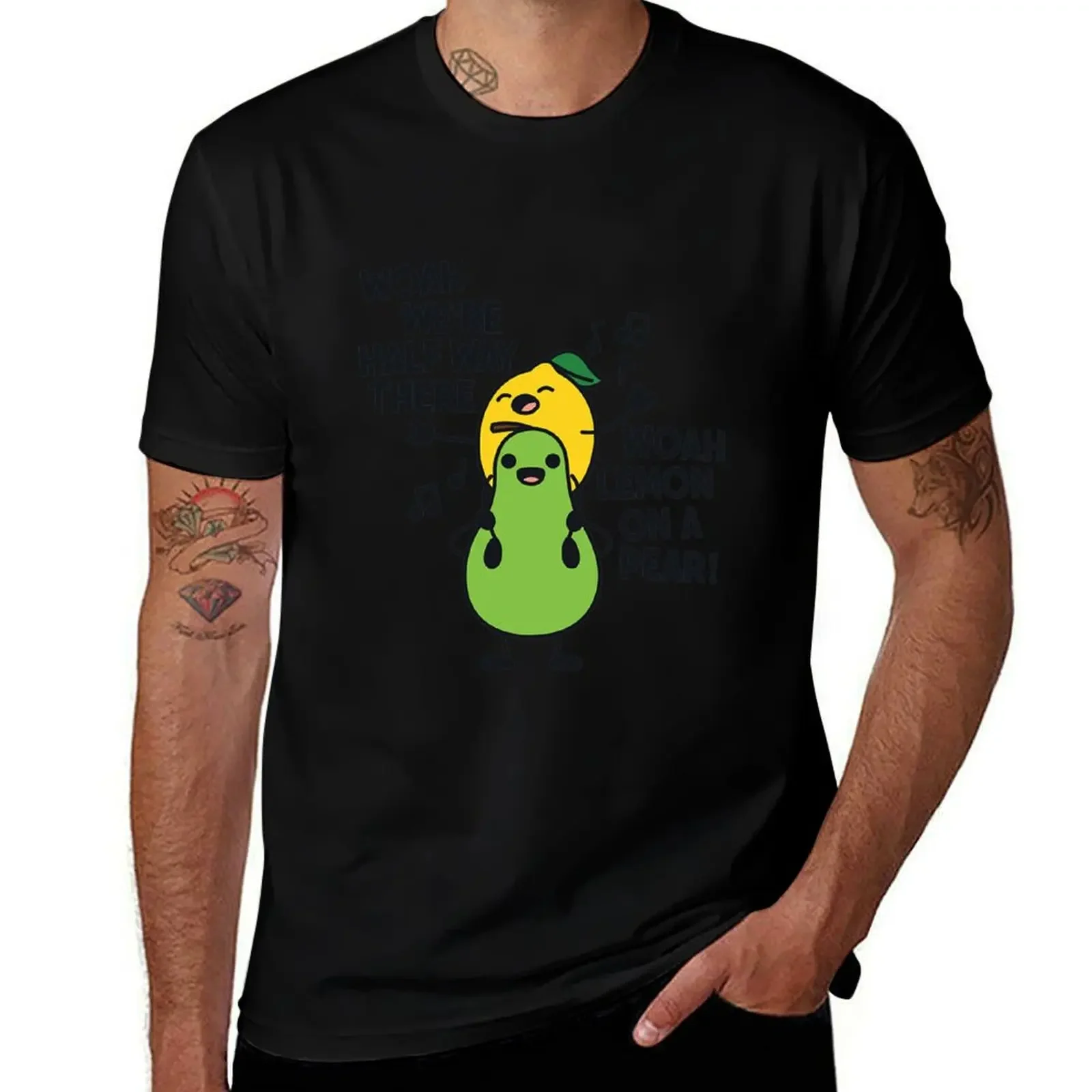 Woah We're Halfway There Woah Lemon on a Pear T-Shirt fashion shirts oversizeds mens plain t shirts