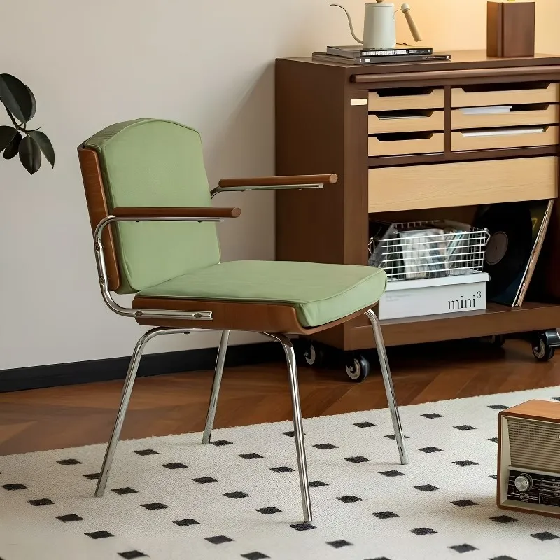 

MOMO Middle Ancient Style Solid Wood Dining Chairs with Backrest for Household Sofa Leisure Retro Coffee Shop