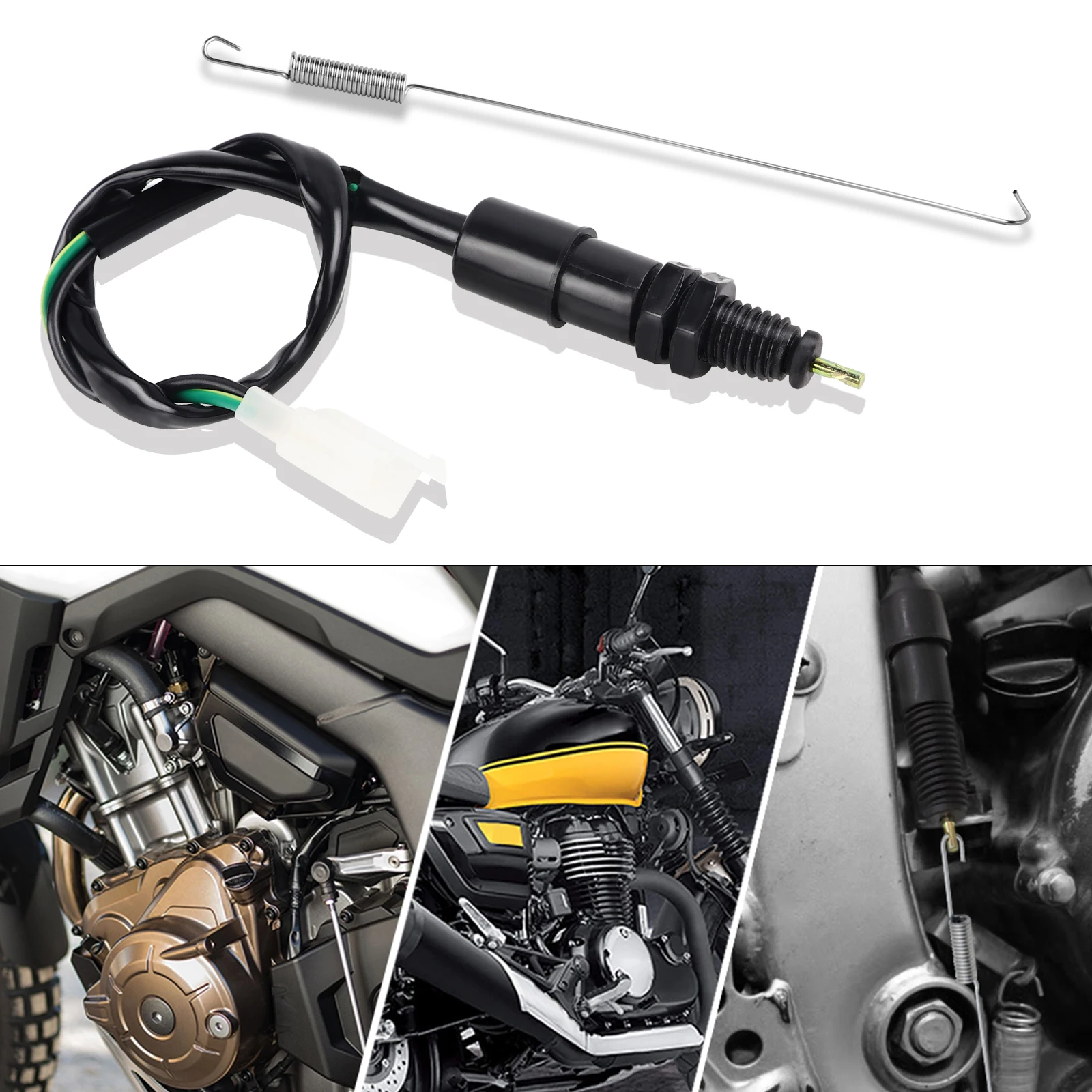 Interruptor universal de luz de freio traseiro, interruptor de luz de freio para honda kawasaki suzuki yamaha harley motocicleta bicicleta atv