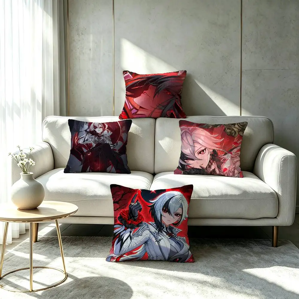 Genshin Impact Arlecchino Pillow cover gift High definition digital printing,Surprise  vivid pattern Household.