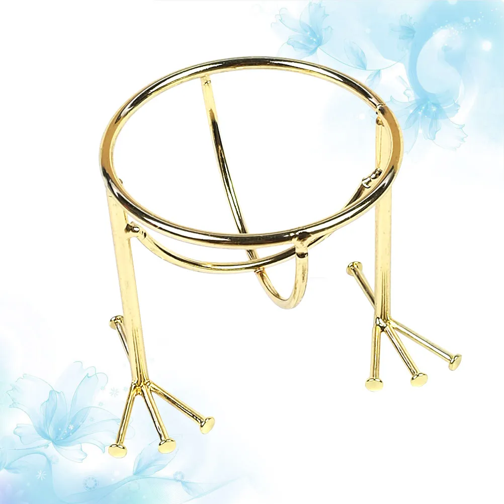 

Набор из 3-х подставок для спонжей и пуховок: прочная подставка-органайзер для сушки косметических инструментов, золотистая