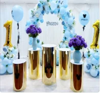 

5 шт./компл.) новый элегантный ментальный круглый стенд свадебный фон украшение сценический фон декор детский душ декор qq224