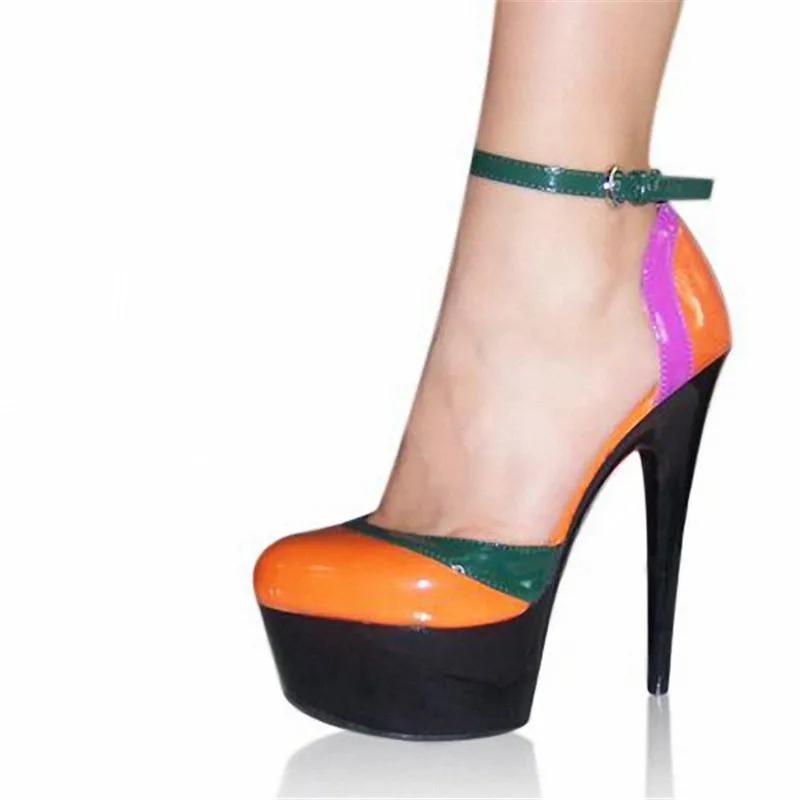 Chaussures de brevà Talons Hauts de 6 Pouces et 15cm pour Femme, Fait à la Main, à Lanières, Multicolores, Sexy