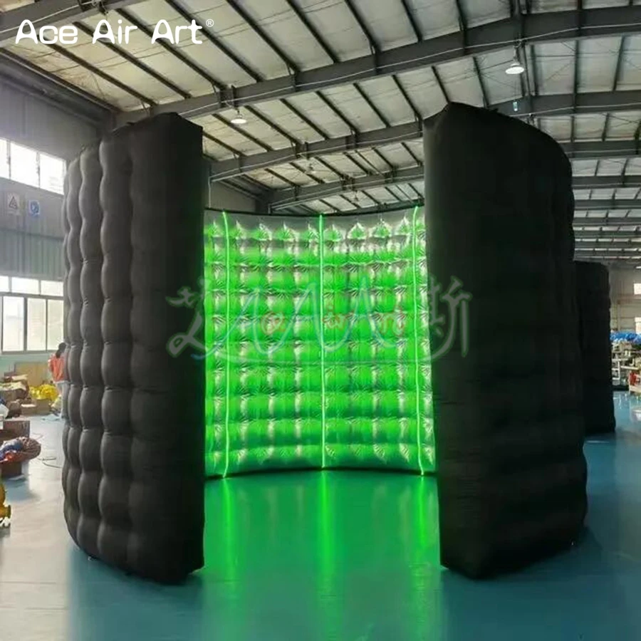 

LED Light Tube Backdrop for Wedding Event, Photo Booth Enclosure Wall, Inflatable LED 360 Photo Booth, 24PCs, 10ft x 8ft