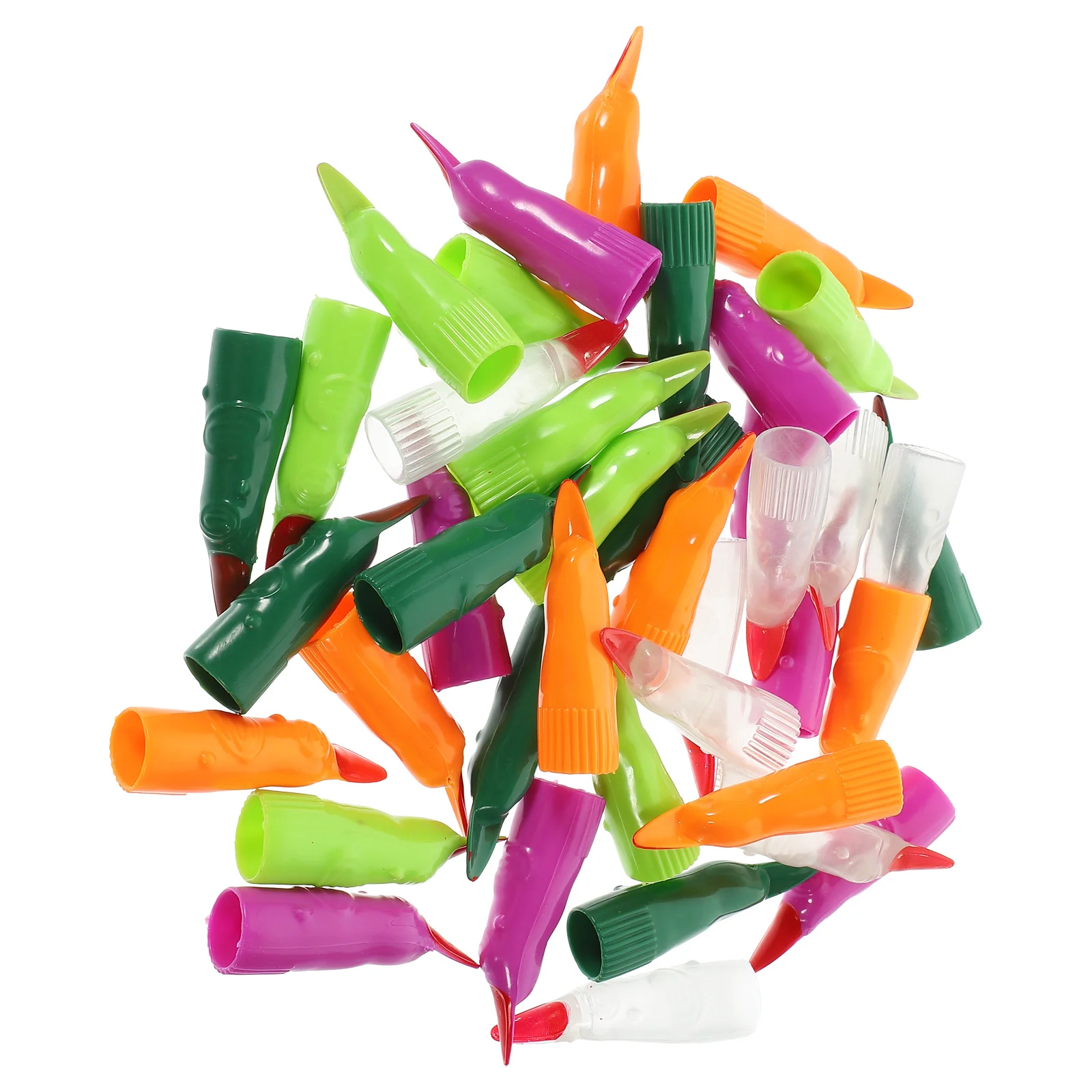 40 Uds. Dedos falsos puntas de Halloween uñas postizas accesorios de disfraz garras de utilería Cosplay