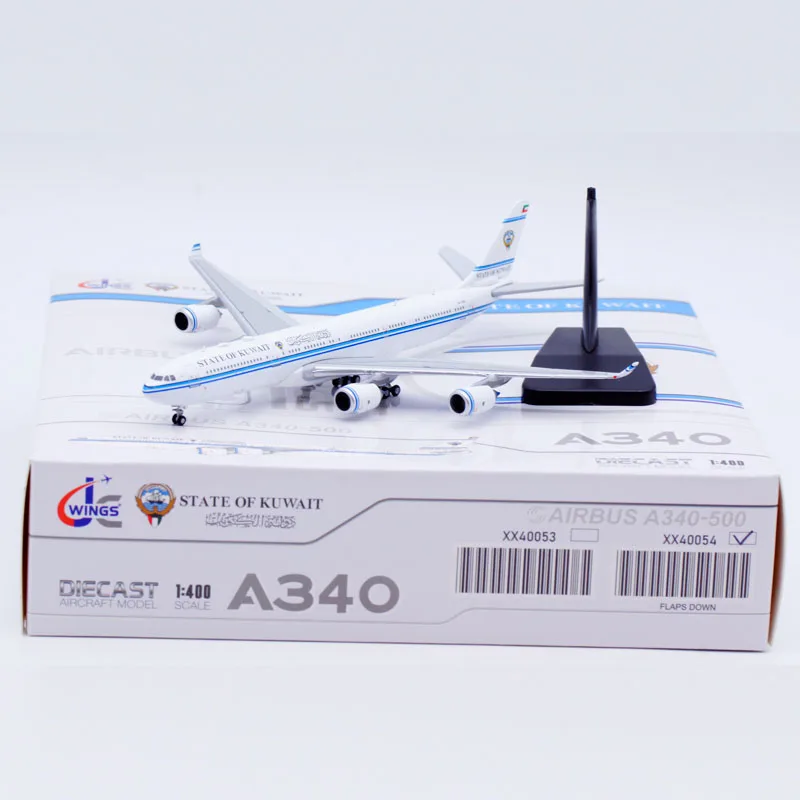 

XX40054 Alloy Collectible Plane Gift JC Wings 1:400 Kuwait Government Airbus A340-500 Diecast Aircraft Model 9K-GBB With Stand