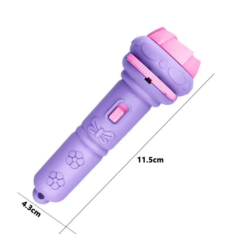 80 Patterns Illuminated Projection Led Flashlight, Baby Puzzle Teaching Cognition Early Knowledge Animal Pattern Bedtime Story