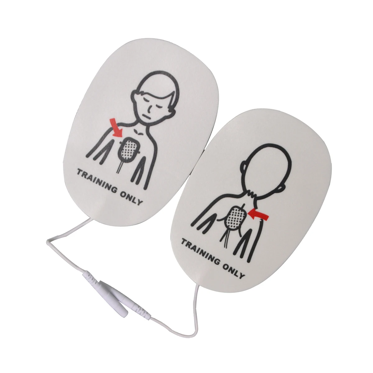 1Pair Children AED Training Defibrillation Electrode Conducting Patch AED Training Self Adhesive Emergency Rescue Kit