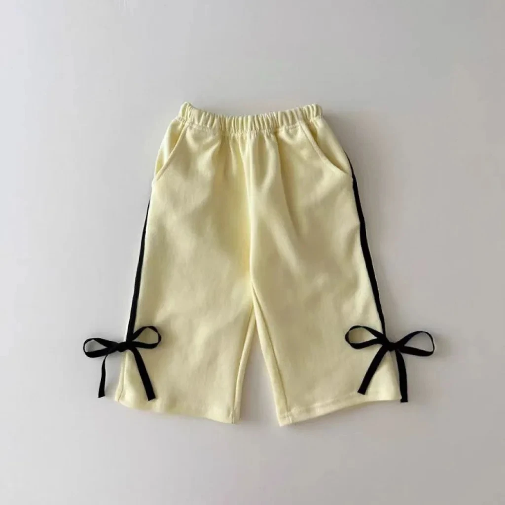 Girls Korean version Spring New Long Sleeve Clothes Set Baby Girls Bow patchwork pure cotton Casual 2pcs Suit Kids Sports Outfit
