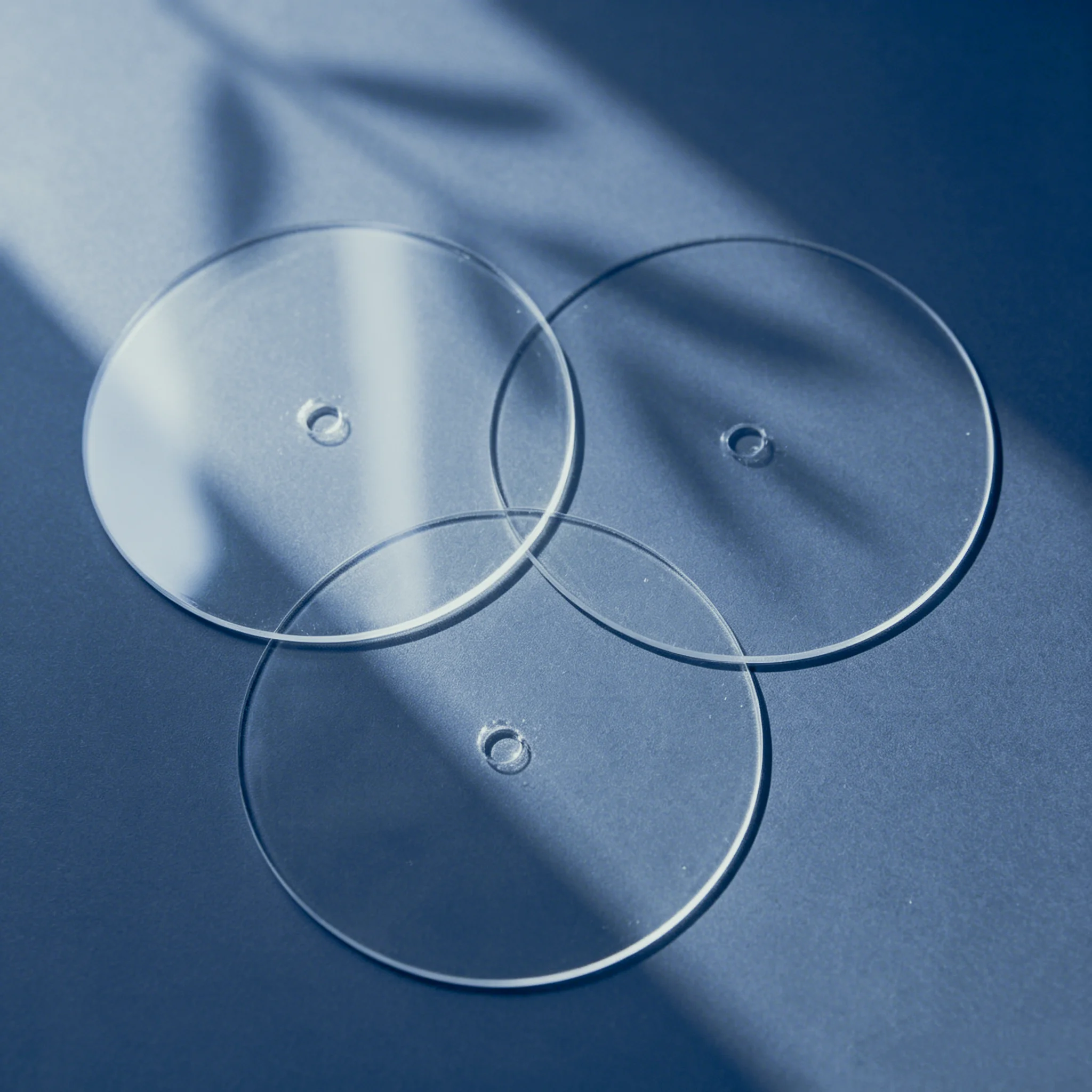 Quartz Glass Dial Watch Glass Flat Round Glass Crystal Watch Dial Diameter 28.5mm Thick 0.4mm Center Hole 2.1mm 1pc