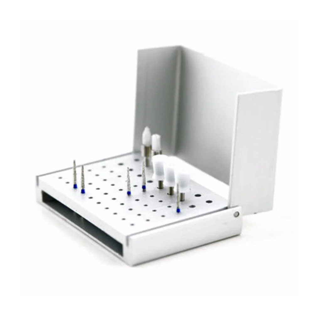 1 Pc 58 Holes Dental Bur Holder Stand Autoclave Disinfection Box Case Dental Bur Holder Box  Case 1pc Dental Burs Accessories