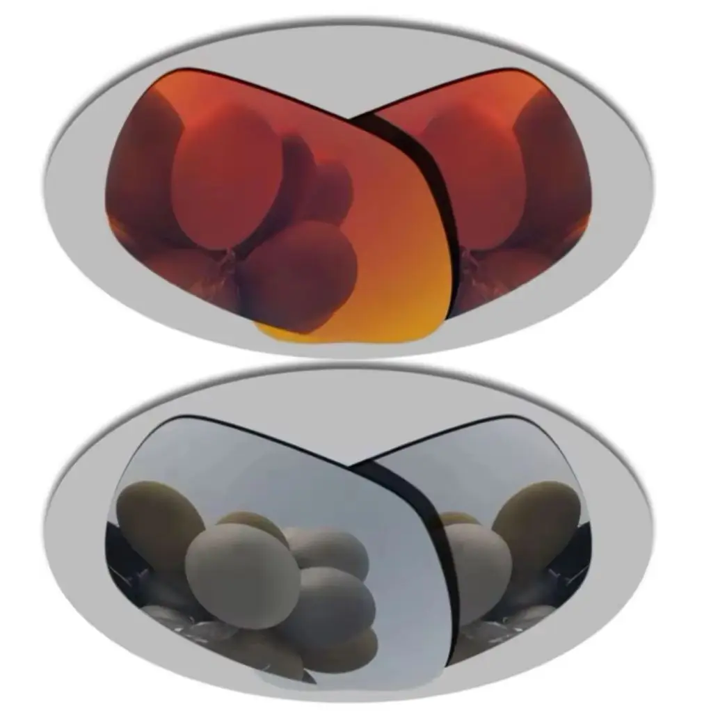 

2packs Silver&Fire Red Lenses Replacement For-Costa Del Mar Tuna Alley Polarized Sunglasses