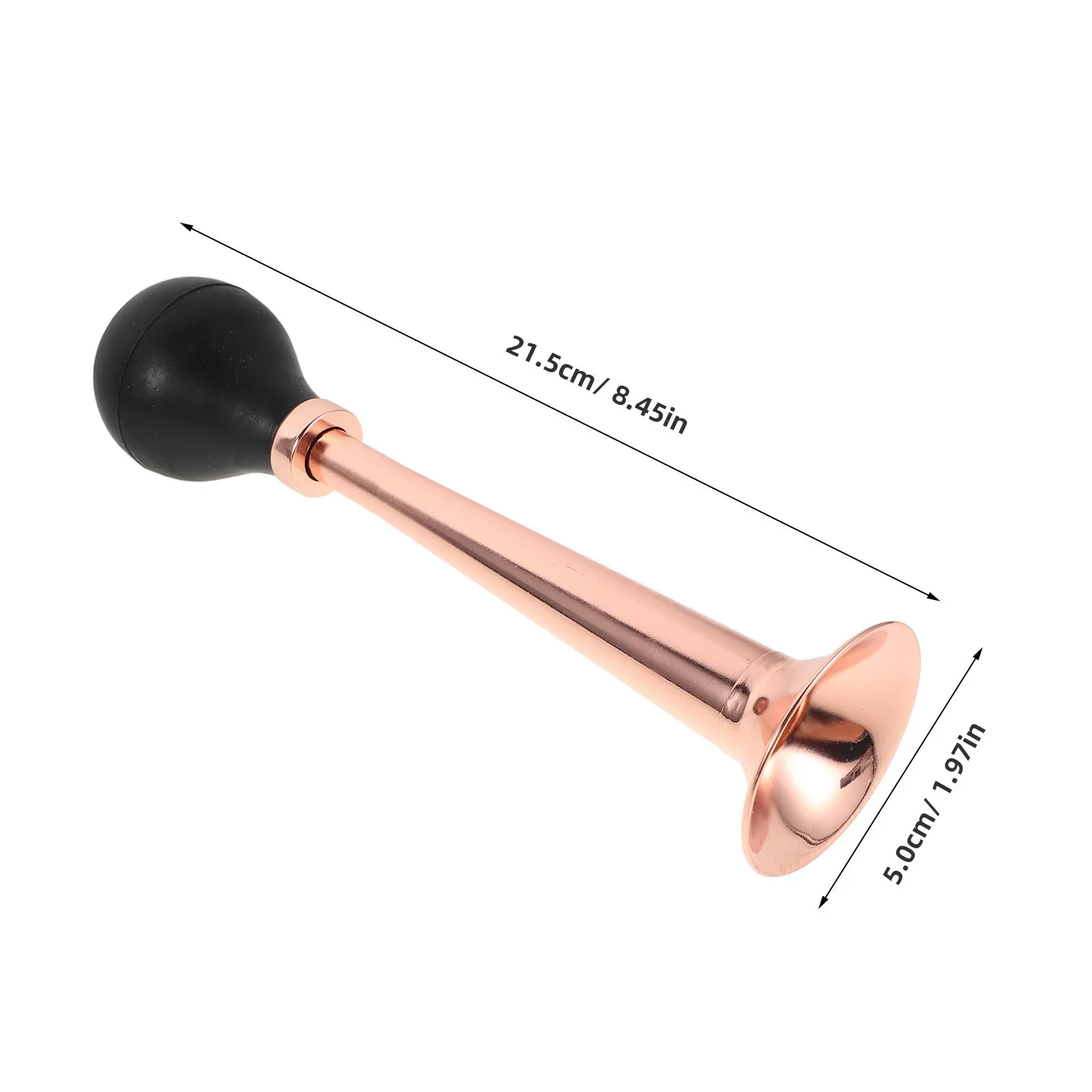 Brass Bugle Horn Loud Manual Air Horn Rubber Bulb Emergency Alert Signal Outdoor Camping Rescue Survival Railway Patrol Track