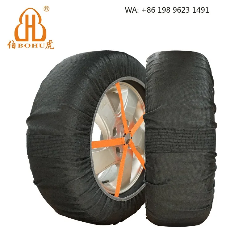 Hot Selling Fibre Snow Socks, Wear Resistant Anti-Skid Tire Cover for Universal Auto Winter Snow Road Traction
