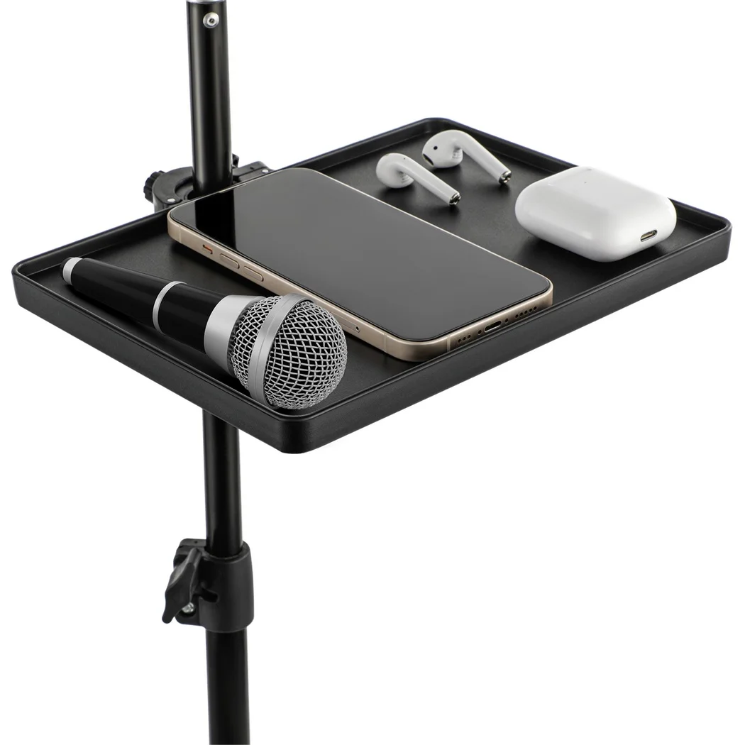 Microphone Stand Tray Universal Clamp-On Rack Tray Mic Stand Holder With Strong Load Capacity Microphone Stand Shelf For Live