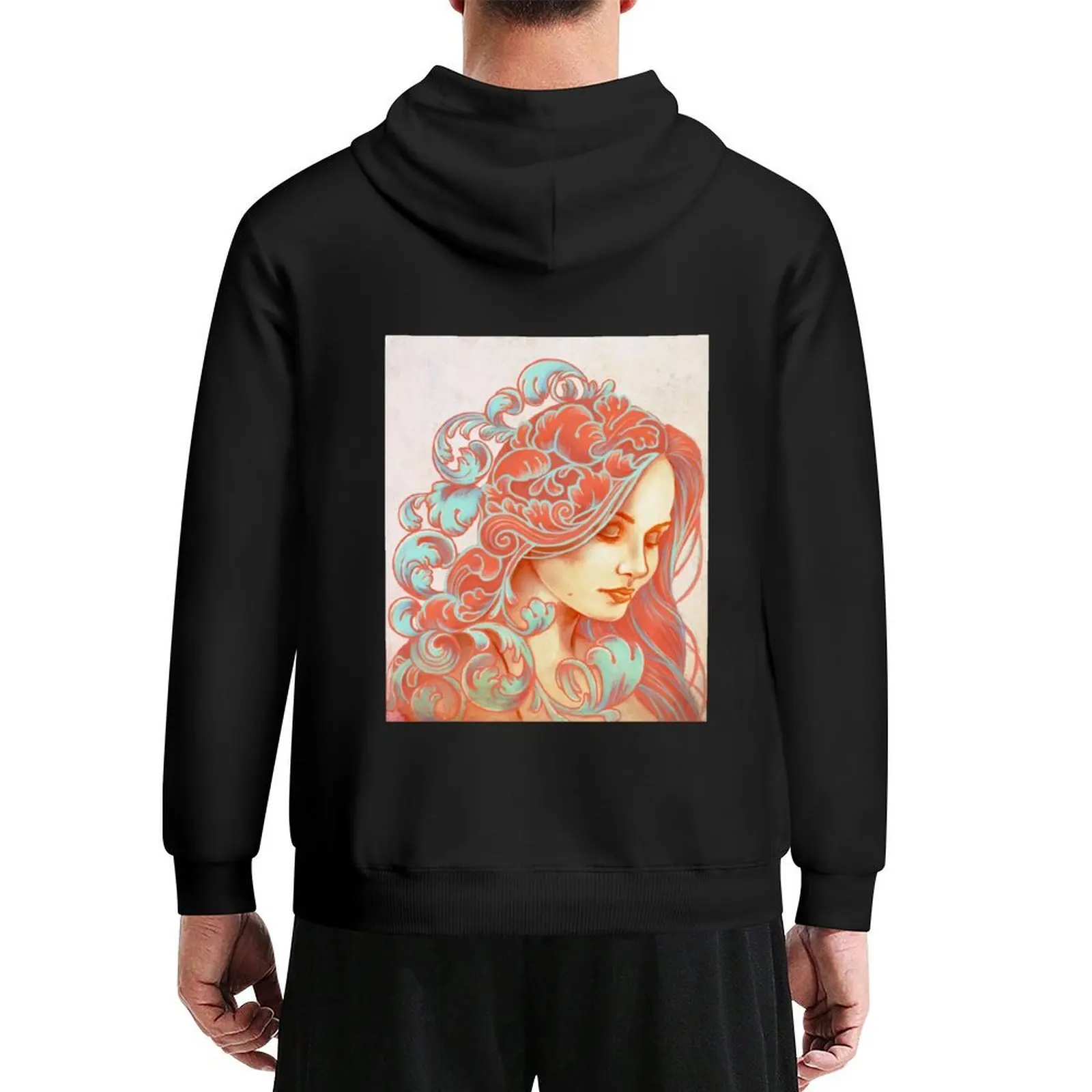 

Filigree Face Hoodie autumn clothes mens clothes men clothing new in hoodies and blouses