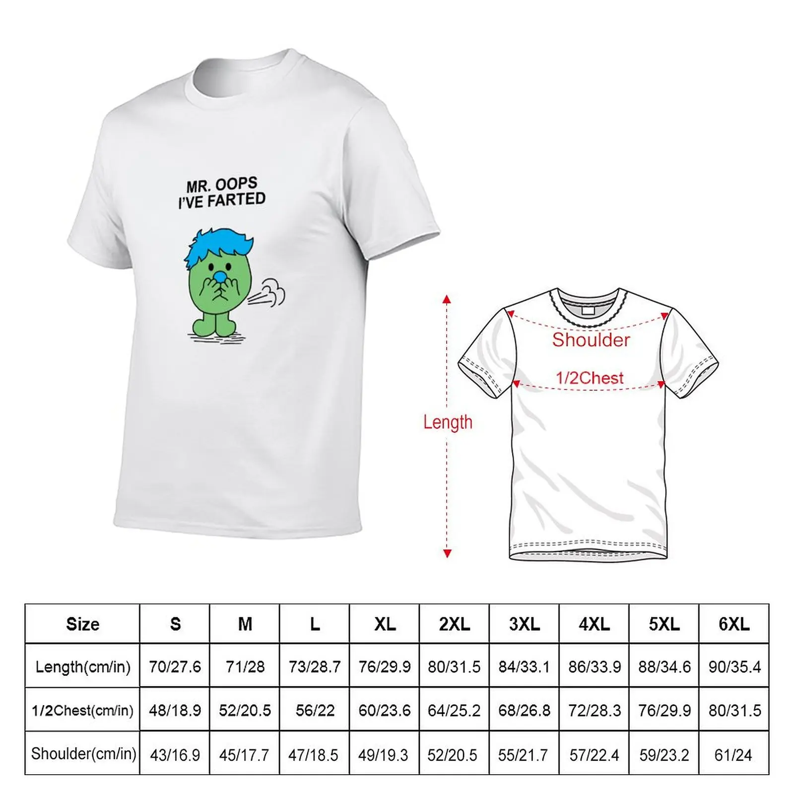 Mr. Oops I've Farted T-Shirt man t shirts high quality luxury brand man t shirt designer T-Shirt