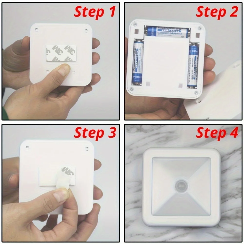 Automatic LED Night Light Motion Sensor Activated Lamp Perfect for Bathroom Bedroom Toilet Staircase Cabinet Lighting