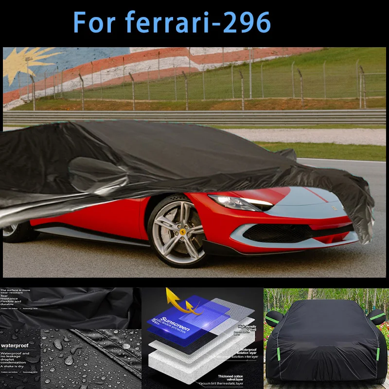 

For ferrari-296 Outdoor Protection Full Car Covers Snow Cover Sunshade Waterproof Dustproof Exterior Car accessories