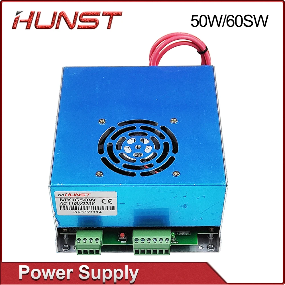 Hunst MYJG 50W 60W CO2 Laser Power Supply 110V/220V Optional, Suitable For 40~70w Cutting And Engraving Machine Glass Tube