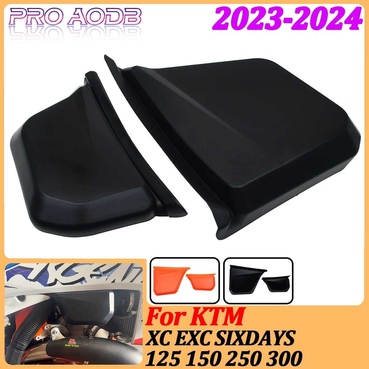 

Pair Left Right Fuel Tank Cover Guard Protector For KTM 2024 EXC 150 EXC 250 EXC 300 2024 XC 125 2023 XC 250 XC 300 2023-2024