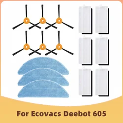 For Ecovacs Deebot 605 Robot Vacuum Cleaner Spare Parts Side Brush Hepa Filter Mops Replacement Accessory