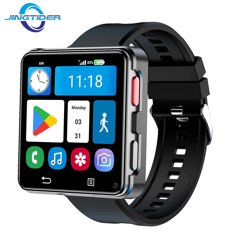 S222 4G Android 11 OS ساعة ذكية للرجال MTK6761 رباعية النواة 4GB Ram 64GB Rom 2.64 "شاشة كبيرة قابلة للفصل Smartwatch كاميرات مزدوجة