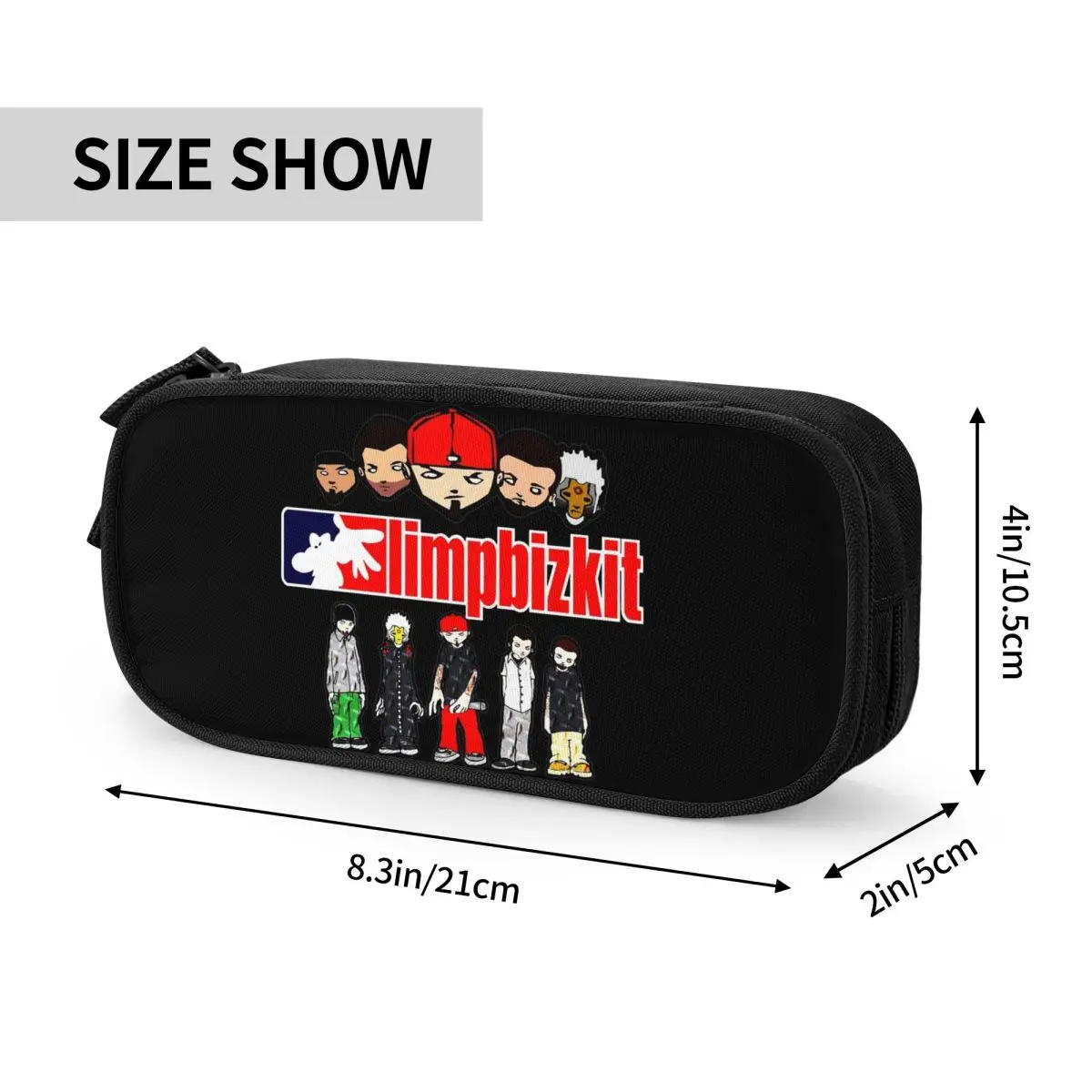 Imagem -06 - Amazing of Limp Bizkit Pencil Case Pen Bolsa para Meninas e Meninos Grande Armazenamento para Escritório Lápis Cosméticos Moda