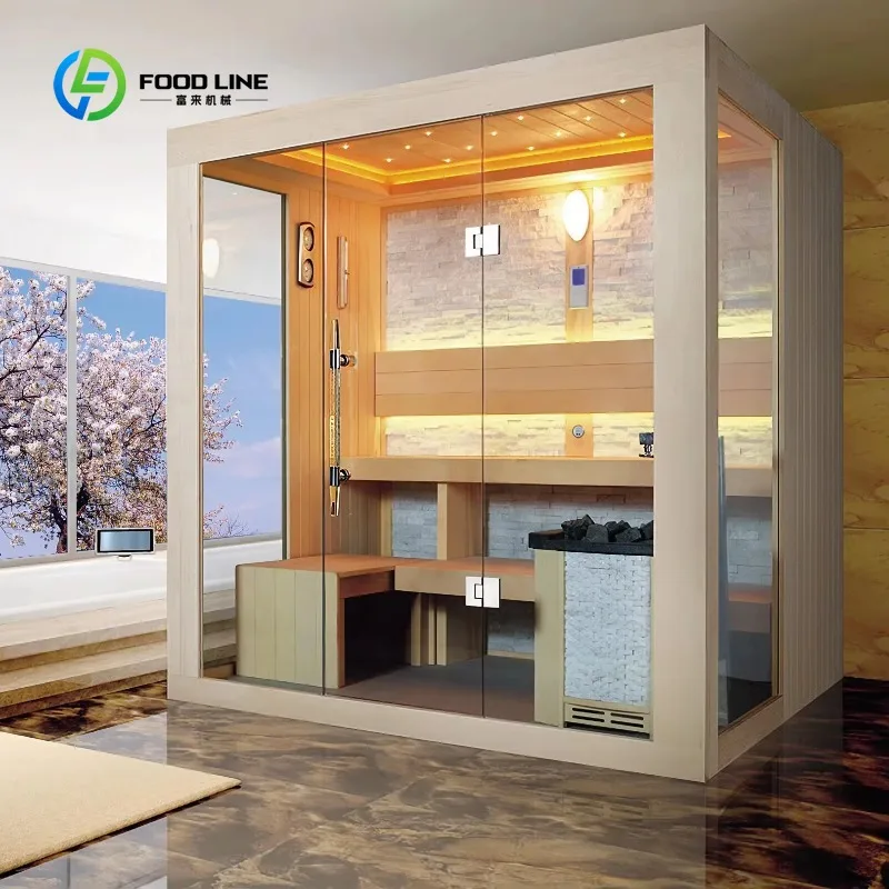 Customized 4 Person Luxury Home Traditional Sauna Hotel Wooden Far Infrared Saunas Rooms for Indoor